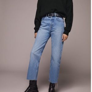 Zara Hi-Rise Straight Leg Jeans